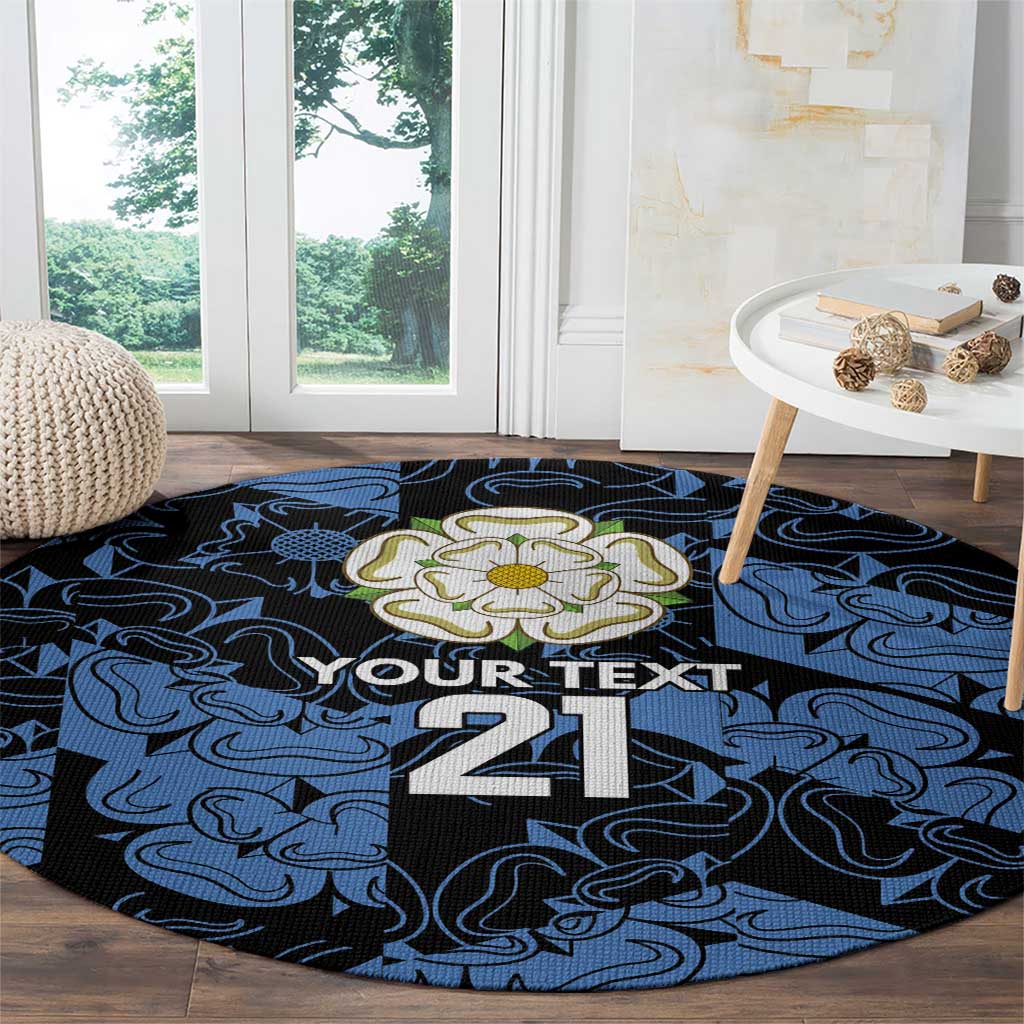 Custom Yorkshire Vikings Heritage Pride Round Carpet White Rose of Yorkshire - Wonder Print Shop