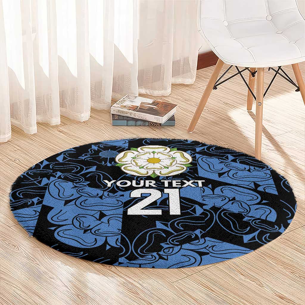 Custom Yorkshire Vikings Heritage Pride Round Carpet White Rose of Yorkshire - Wonder Print Shop