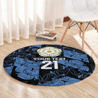 Custom Yorkshire Vikings Heritage Pride Round Carpet White Rose of Yorkshire - Wonder Print Shop