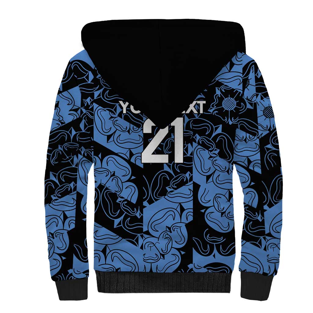 Custom Yorkshire Vikings Heritage Pride Sherpa Hoodie White Rose of Yorkshire - Wonder Print Shop