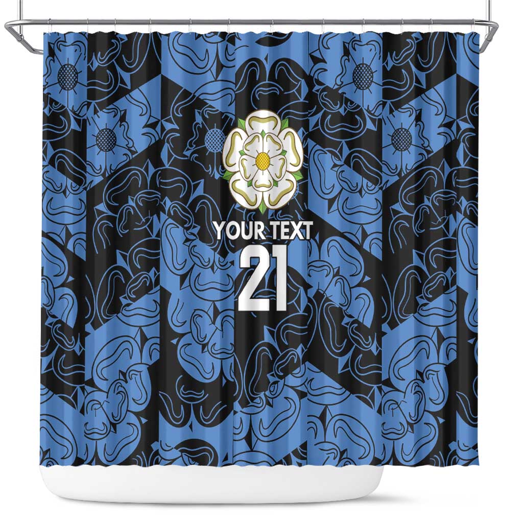 Custom Yorkshire Vikings Heritage Pride Shower Curtain White Rose of Yorkshire - Wonder Print Shop