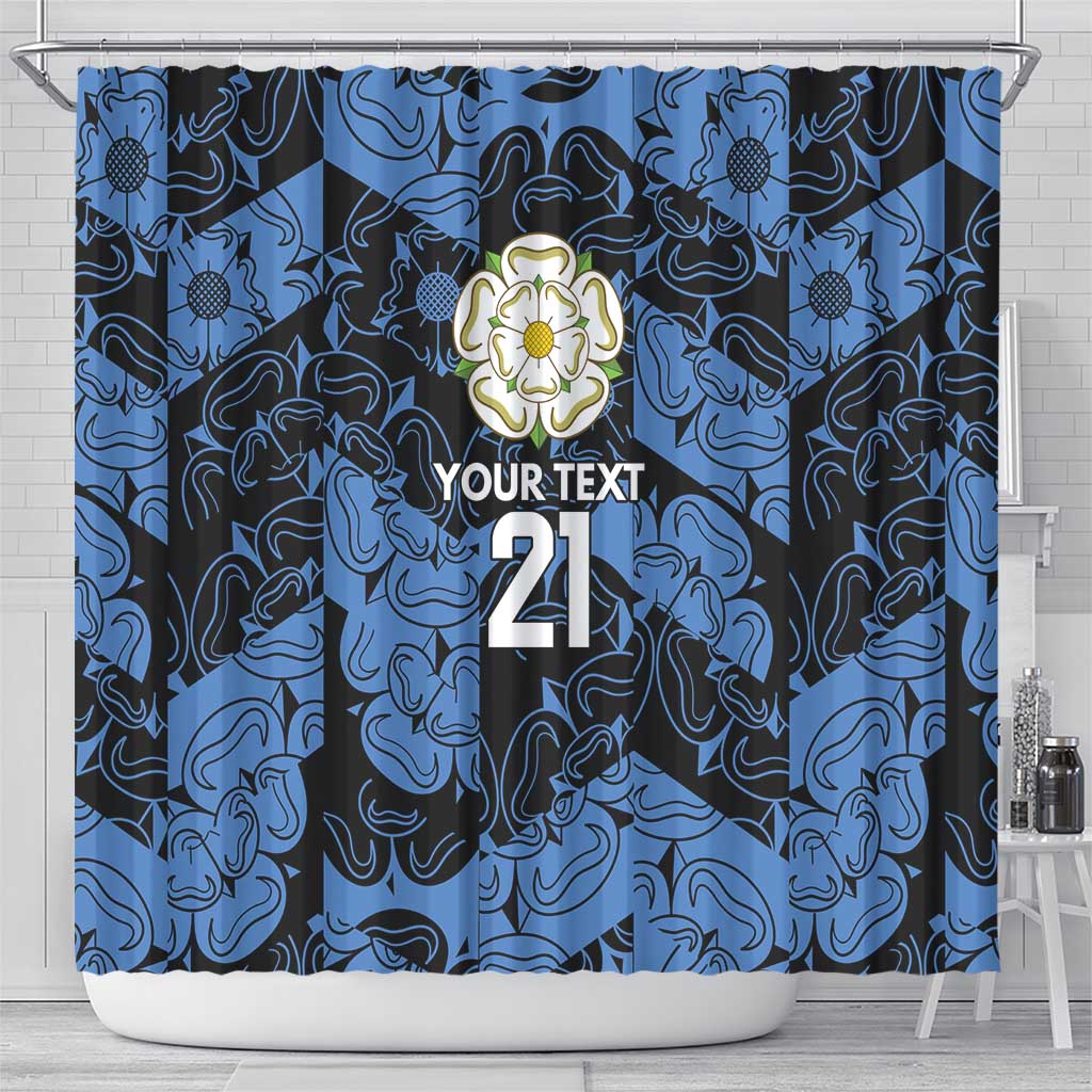Custom Yorkshire Vikings Heritage Pride Shower Curtain White Rose of Yorkshire - Wonder Print Shop