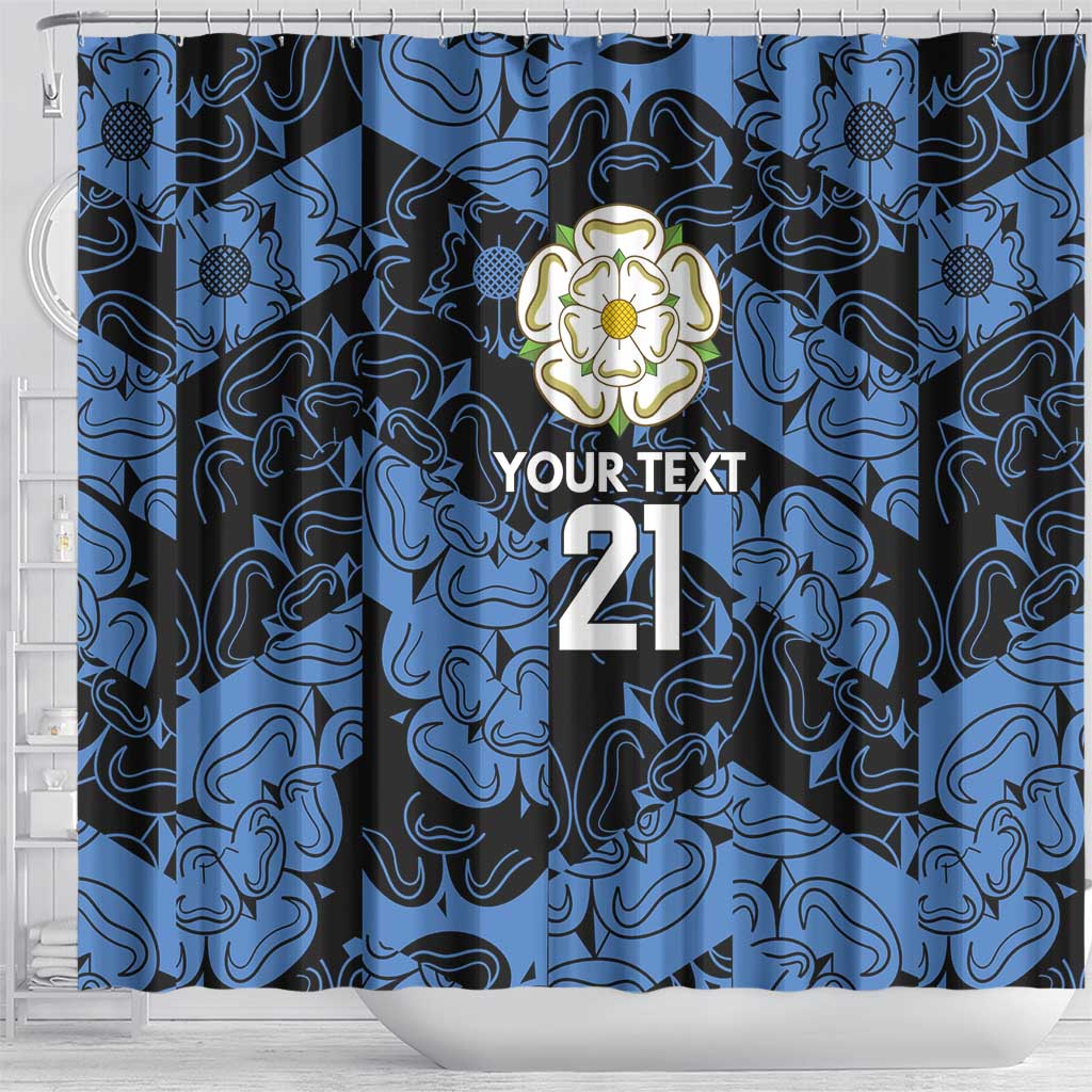 Custom Yorkshire Vikings Heritage Pride Shower Curtain White Rose of Yorkshire - Wonder Print Shop
