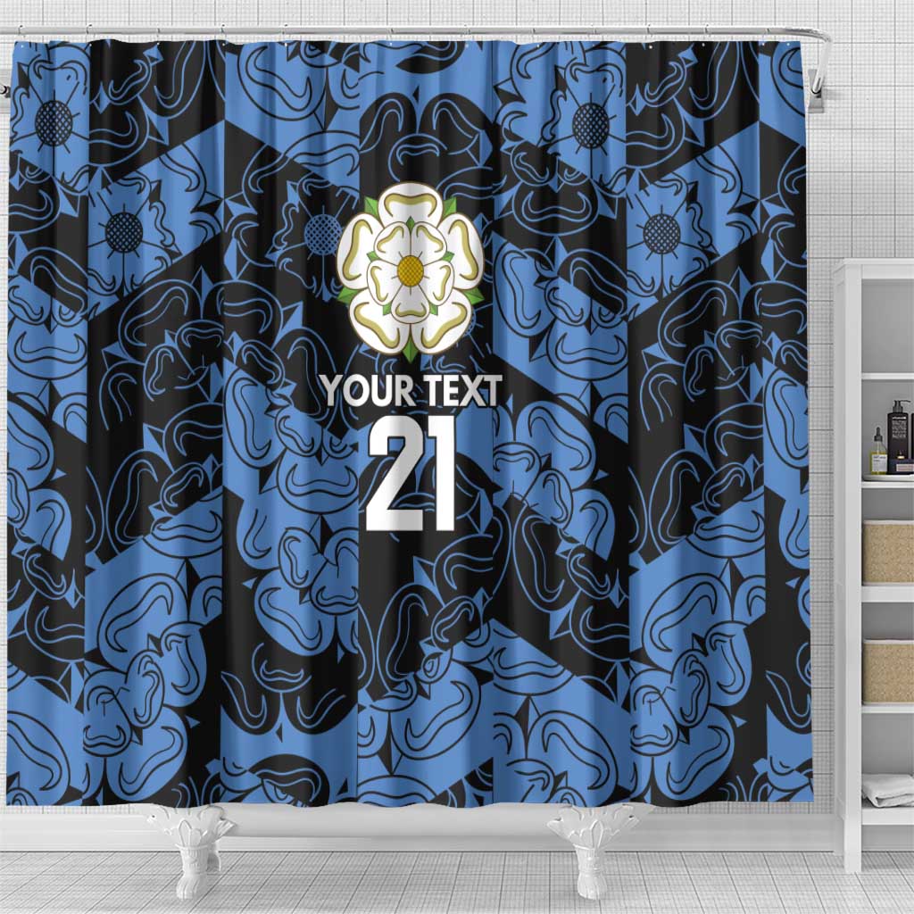 Custom Yorkshire Vikings Heritage Pride Shower Curtain White Rose of Yorkshire - Wonder Print Shop