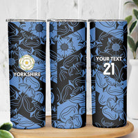 Custom Yorkshire Vikings Heritage Pride Skinny Tumbler White Rose of Yorkshire - Wonder Print Shop