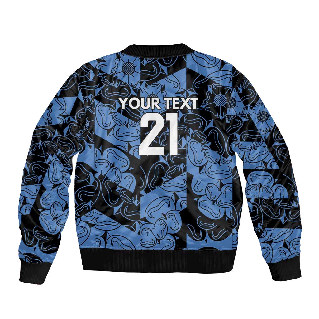 Custom Yorkshire Vikings Heritage Pride Sleeve Zip Bomber Jacket White Rose of Yorkshire - Wonder Print Shop