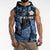 Custom Yorkshire Vikings Heritage Pride Sleeveless Zip Hoodie White Rose of Yorkshire - Wonder Print Shop