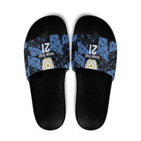 Custom Yorkshire Vikings Heritage Pride Slide Sandals White Rose of Yorkshire - Wonder Print Shop