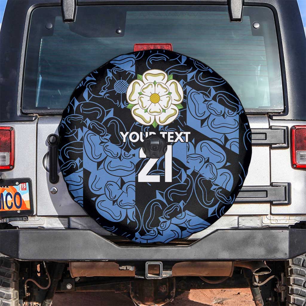 Custom Yorkshire Vikings Heritage Pride Spare Tire Cover White Rose of Yorkshire - Wonder Print Shop