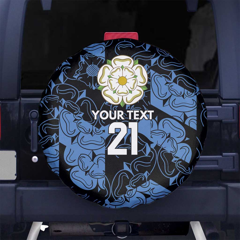 Custom Yorkshire Vikings Heritage Pride Spare Tire Cover White Rose of Yorkshire - Wonder Print Shop