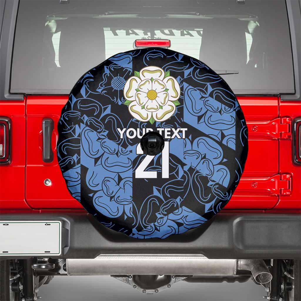 Custom Yorkshire Vikings Heritage Pride Spare Tire Cover White Rose of Yorkshire - Wonder Print Shop