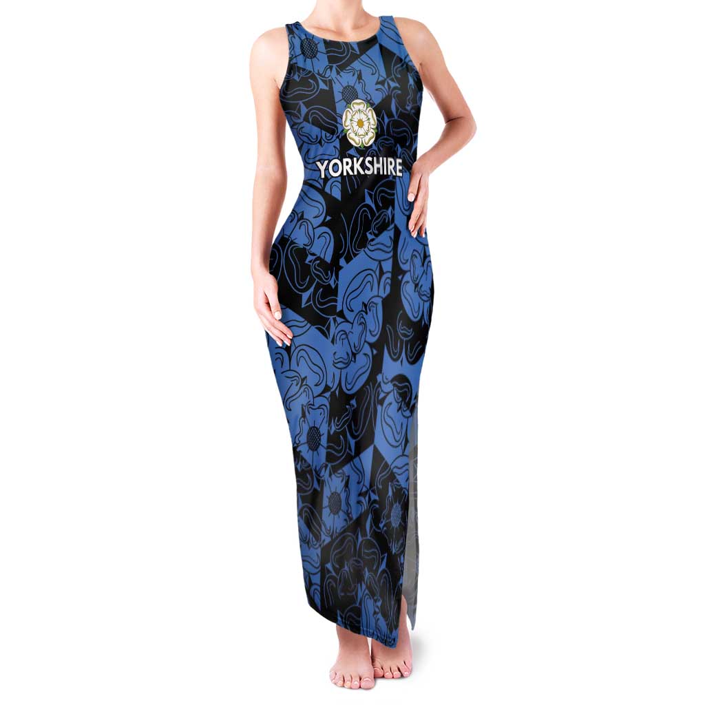 Custom Yorkshire Vikings Heritage Pride Tank Maxi Dress White Rose of Yorkshire - Wonder Print Shop