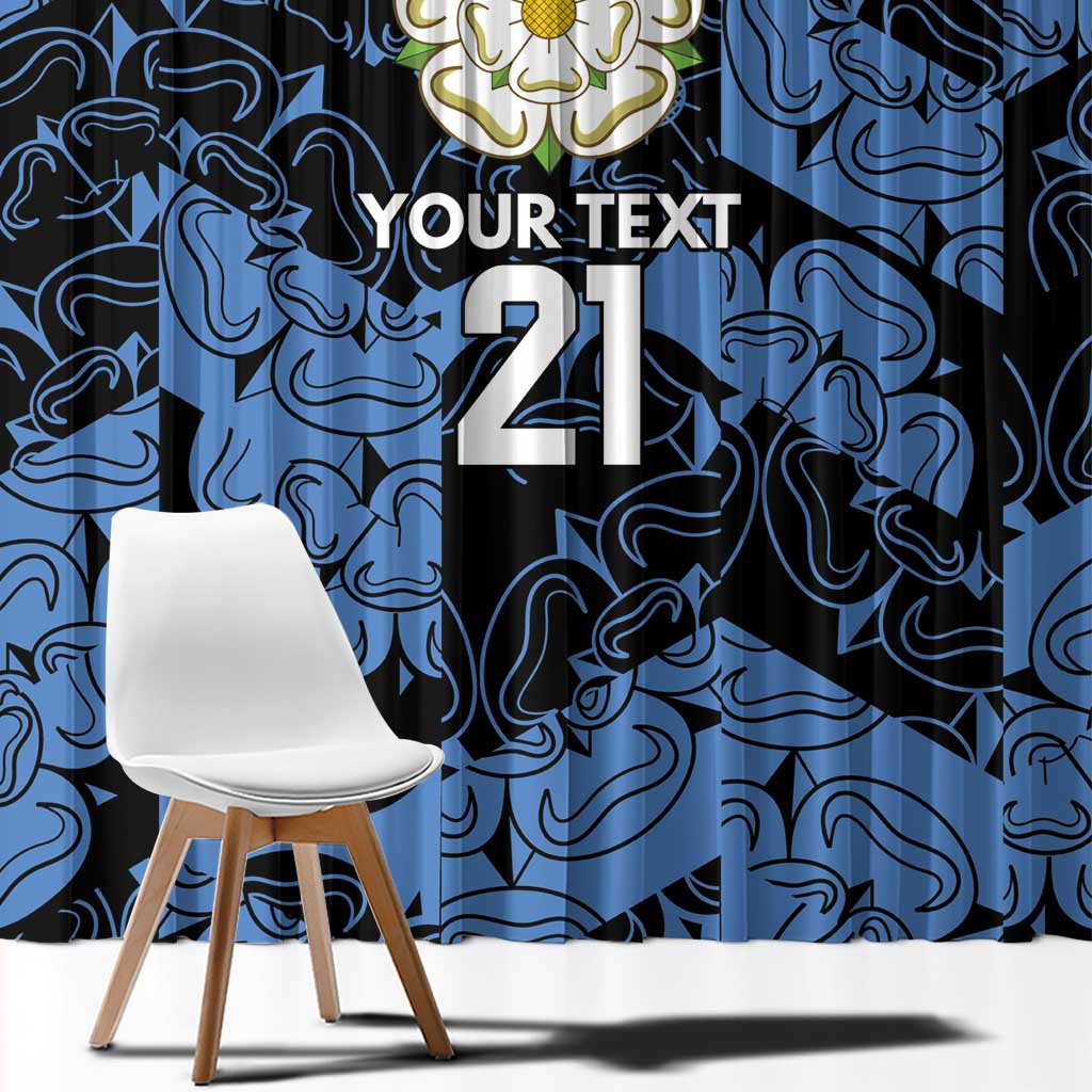 Custom Yorkshire Vikings Heritage Pride Window Curtain White Rose of Yorkshire - Wonder Print Shop