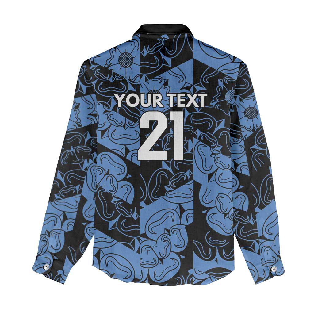 Custom Yorkshire Vikings Heritage Pride Women Casual Shirt White Rose of Yorkshire - Wonder Print Shop