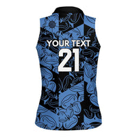 Custom Yorkshire Vikings Heritage Pride Women Sleeveless Polo Shirt White Rose of Yorkshire - Wonder Print Shop