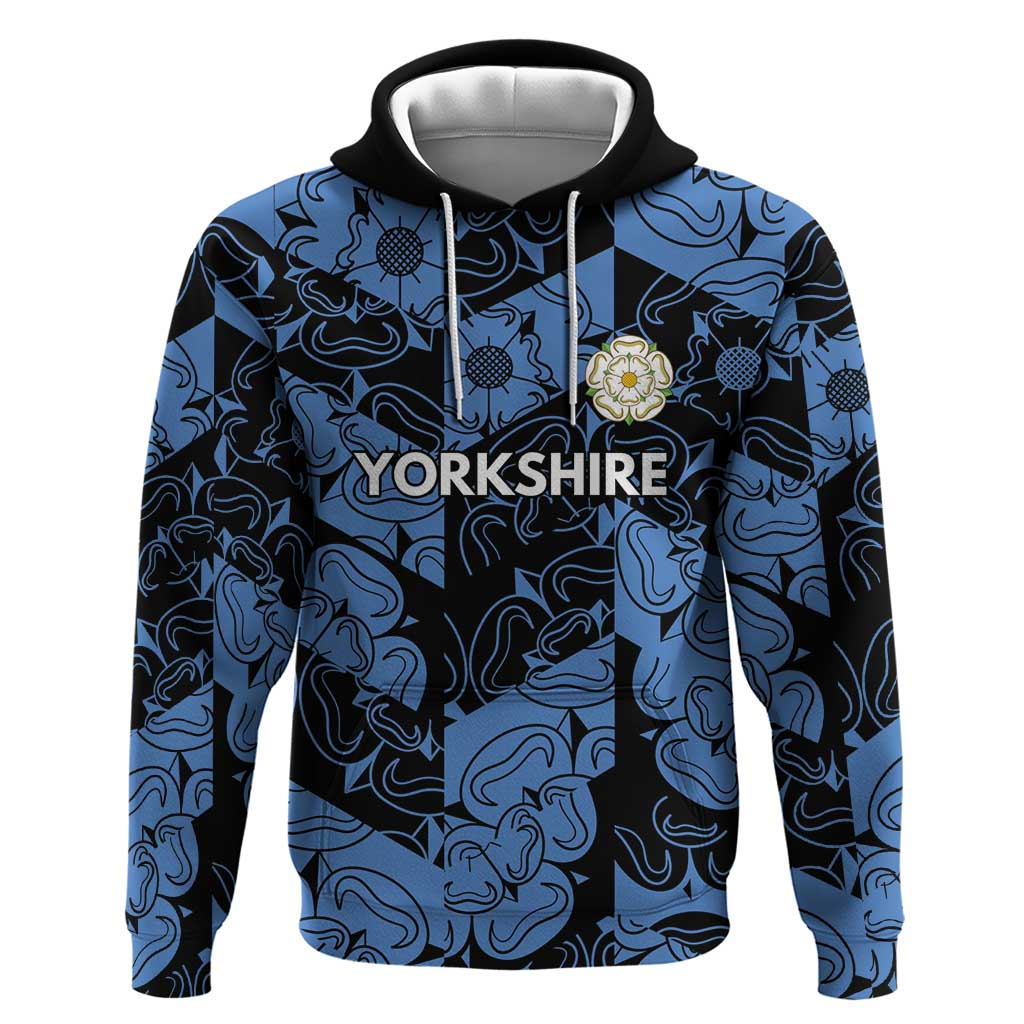 Custom Yorkshire Vikings Heritage Pride Zip Hoodie White Rose of Yorkshire - Wonder Print Shop