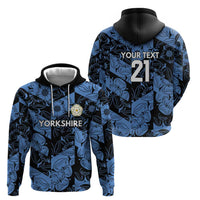 Custom Yorkshire Vikings Heritage Pride Zip Hoodie White Rose of Yorkshire - Wonder Print Shop