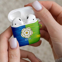 Yorkshire Heritage Personalized AirPods Case East Yorkshire White Rose - Wonder Print Shop