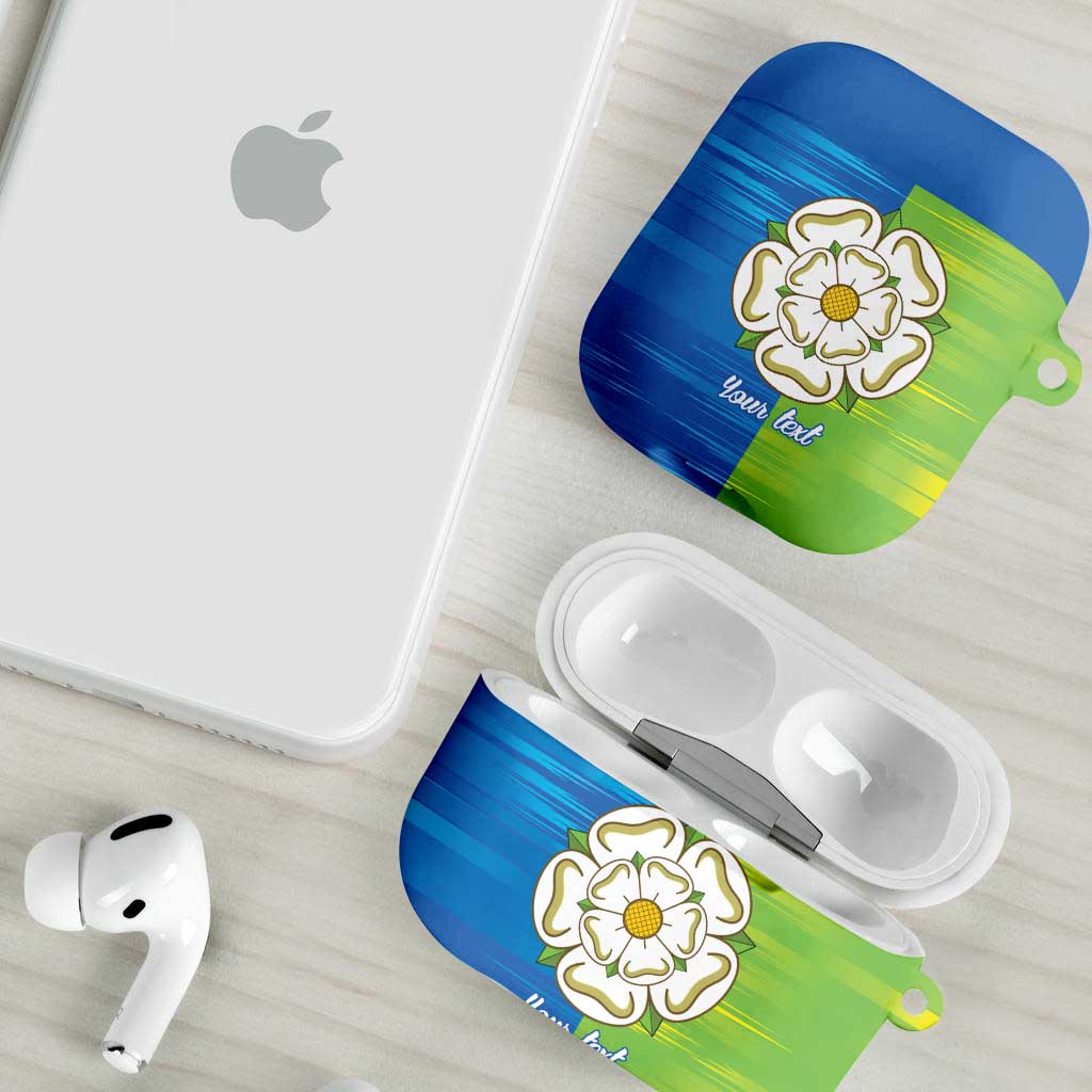 Yorkshire Heritage Personalized AirPods Case East Yorkshire White Rose - Wonder Print Shop