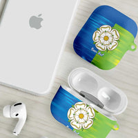 Yorkshire Heritage Personalized AirPods Case East Yorkshire White Rose - Wonder Print Shop
