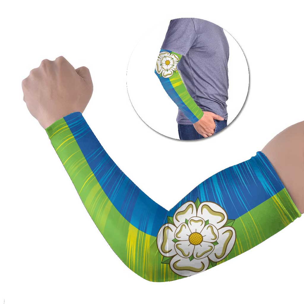 Yorkshire Heritage Personalized Arm Sleeves East Yorkshire White Rose - Wonder Print Shop