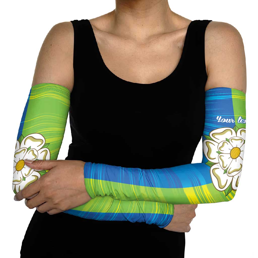 Yorkshire Heritage Personalized Arm Sleeves East Yorkshire White Rose - Wonder Print Shop
