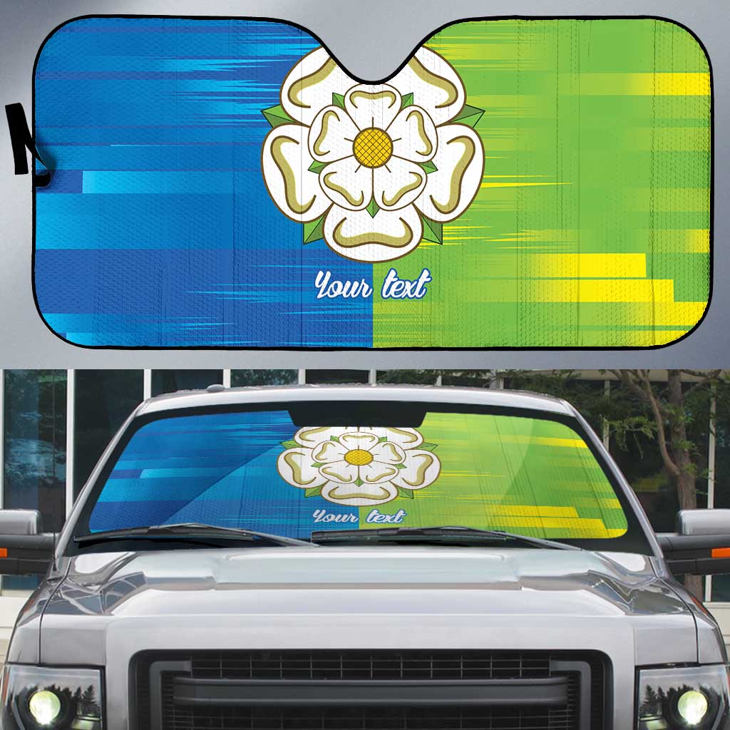 Yorkshire Heritage Personalized Auto Sun Shade East Yorkshire White Rose - Wonder Print Shop