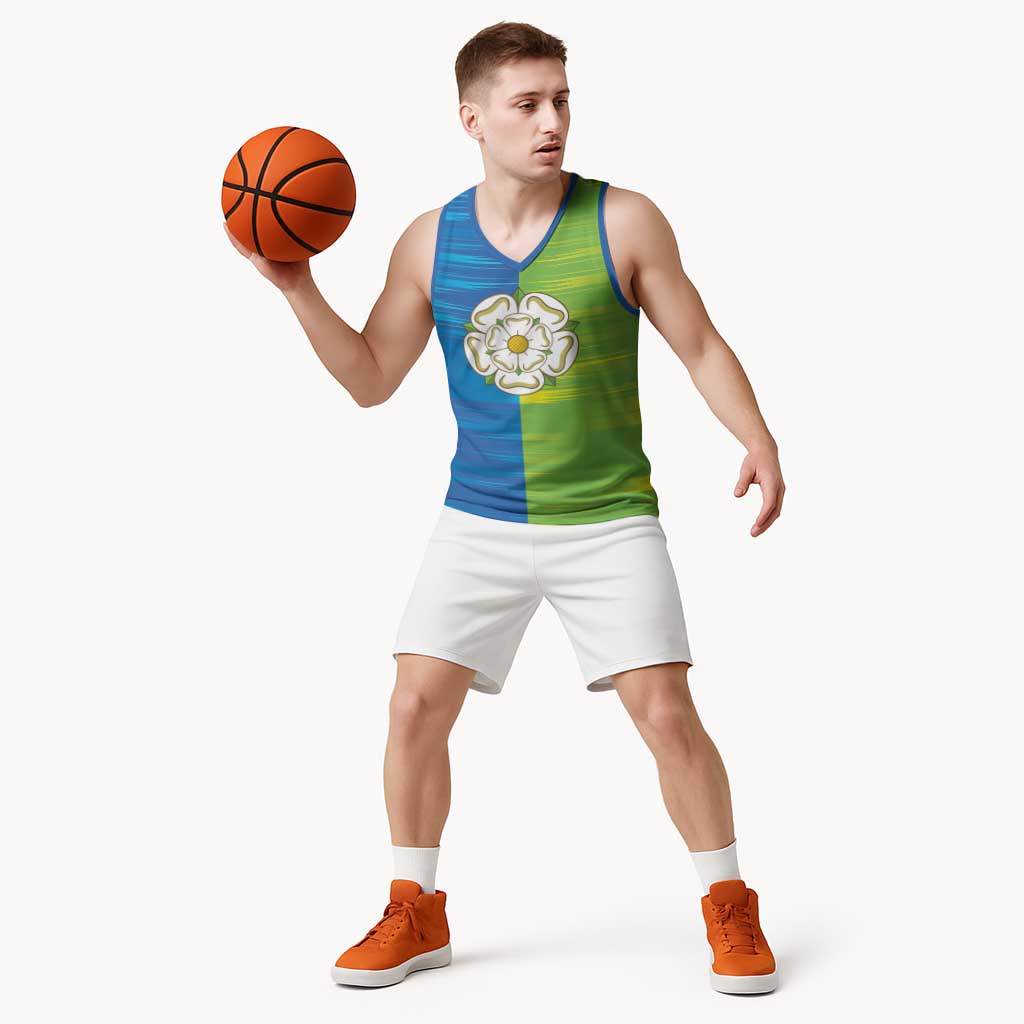 Yorkshire Heritage Personalized Basketball Jersey East Yorkshire White Rose - Wonder Print Shop