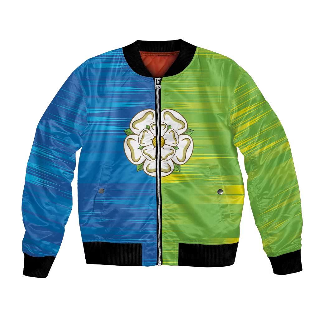 Yorkshire Heritage Personalized Bomber Jacket East Yorkshire White Rose - Wonder Print Shop