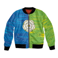 Yorkshire Heritage Personalized Bomber Jacket East Yorkshire White Rose - Wonder Print Shop