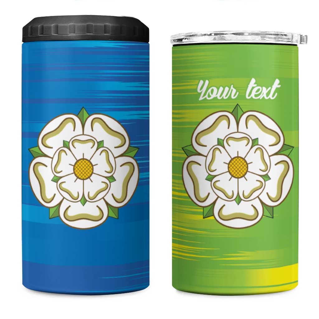 Yorkshire Heritage Personalized 4 in 1 Can Cooler Tumbler East Yorkshire White Rose - Wonder Print Shop