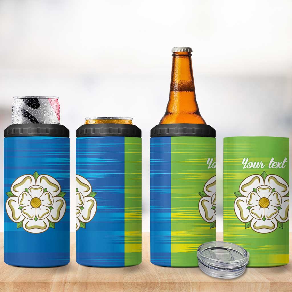 Yorkshire Heritage Personalized 4 in 1 Can Cooler Tumbler East Yorkshire White Rose - Wonder Print Shop