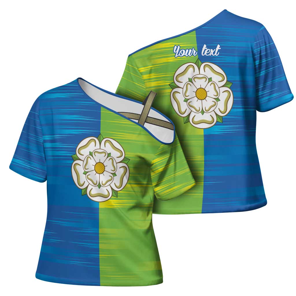 Yorkshire Heritage Personalized Cross Shoulder Shirt East Yorkshire White Rose - Wonder Print Shop