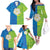 Yorkshire Heritage Personalized Family Matching Off The Shoulder Long Sleeve Dress and Hawaiian Shirt East Yorkshire White Rose - Wonder Print Shop
