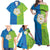 Yorkshire Heritage Personalized Family Matching Off Shoulder Maxi Dress and Hawaiian Shirt East Yorkshire White Rose - Wonder Print Shop
