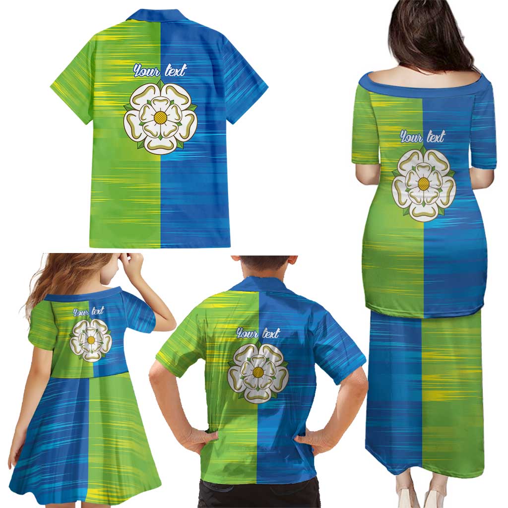 Yorkshire Heritage Personalized Family Matching Puletasi and Hawaiian Shirt East Yorkshire White Rose - Wonder Print Shop