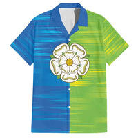 Yorkshire Heritage Personalized Family Matching Tank Maxi Dress and Hawaiian Shirt East Yorkshire White Rose - Wonder Print Shop