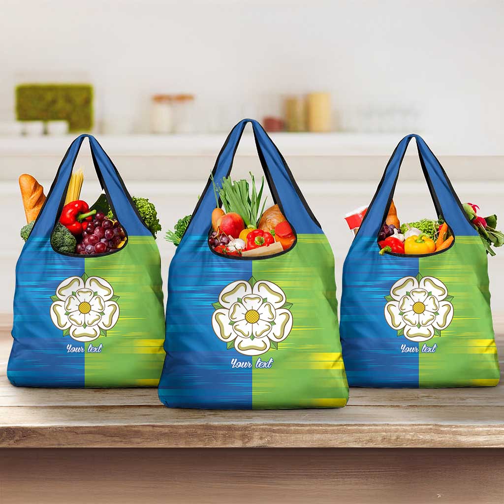Yorkshire Heritage Personalized Grocery Bag East Yorkshire White Rose - Wonder Print Shop
