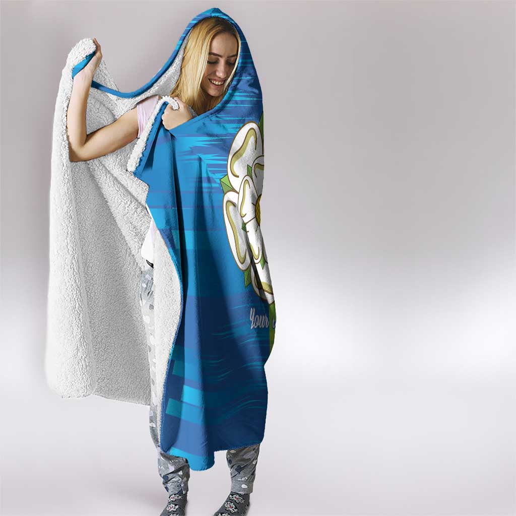 Yorkshire Heritage Personalized Hooded Blanket East Yorkshire White Rose - Wonder Print Shop