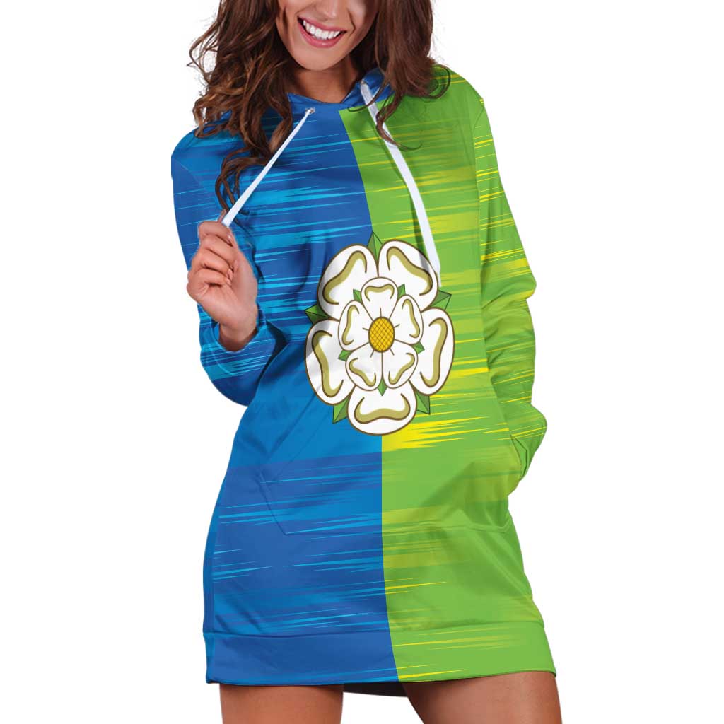 Yorkshire Heritage Personalized Hoodie Dress East Yorkshire White Rose - Wonder Print Shop
