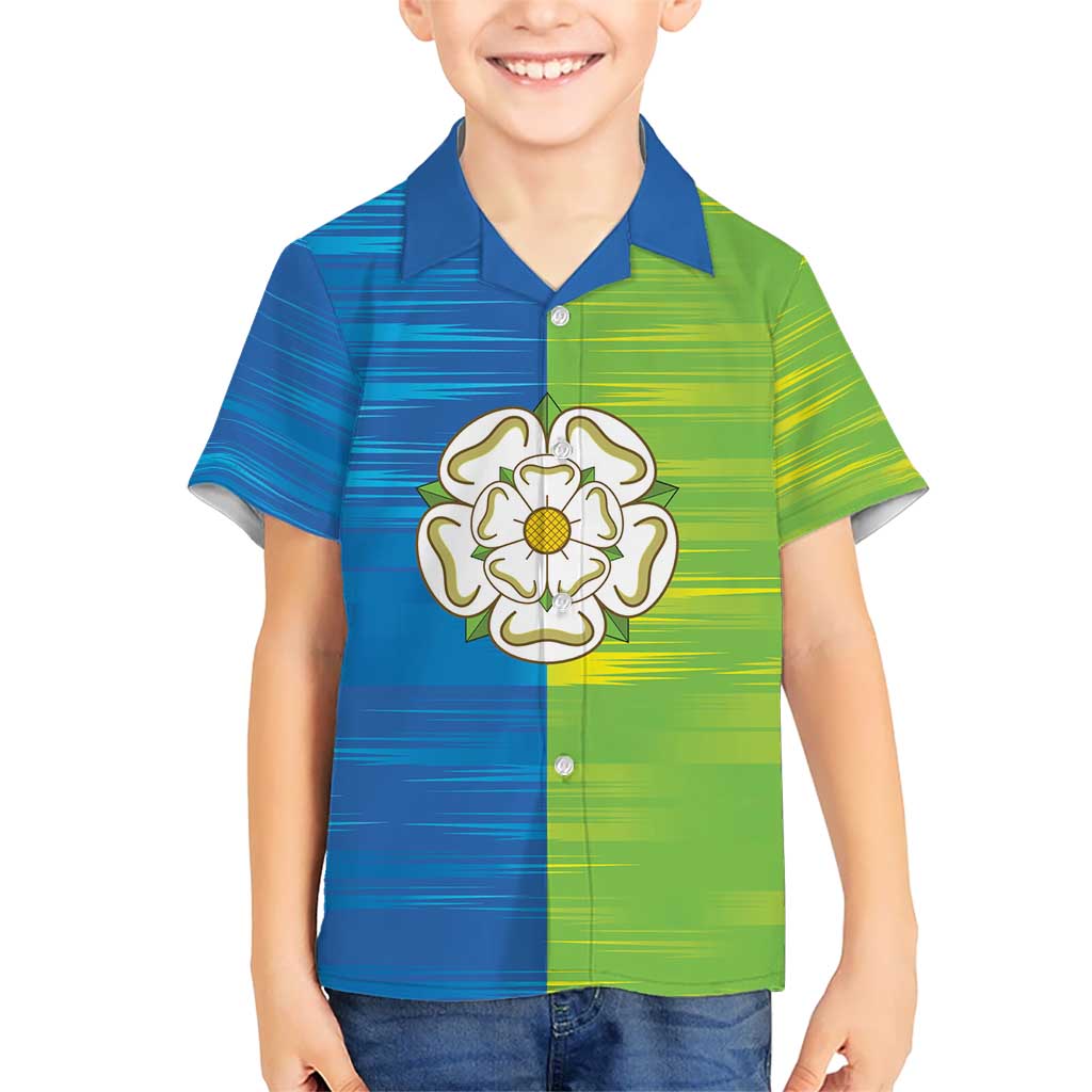 Yorkshire Heritage Personalized Kid Hawaiian Shirt East Yorkshire White Rose - Wonder Print Shop