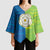 Yorkshire Heritage Personalized Kimono Sleeve Blouse East Yorkshire White Rose - Wonder Print Shop