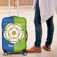Yorkshire Heritage Personalized Luggage Cover East Yorkshire White Rose - Wonder Print Shop