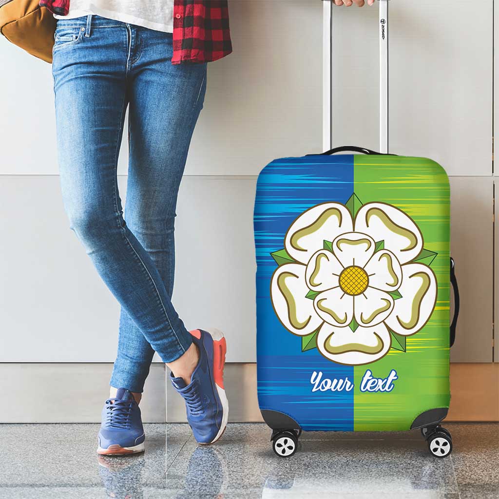 Yorkshire Heritage Personalized Luggage Cover East Yorkshire White Rose - Wonder Print Shop