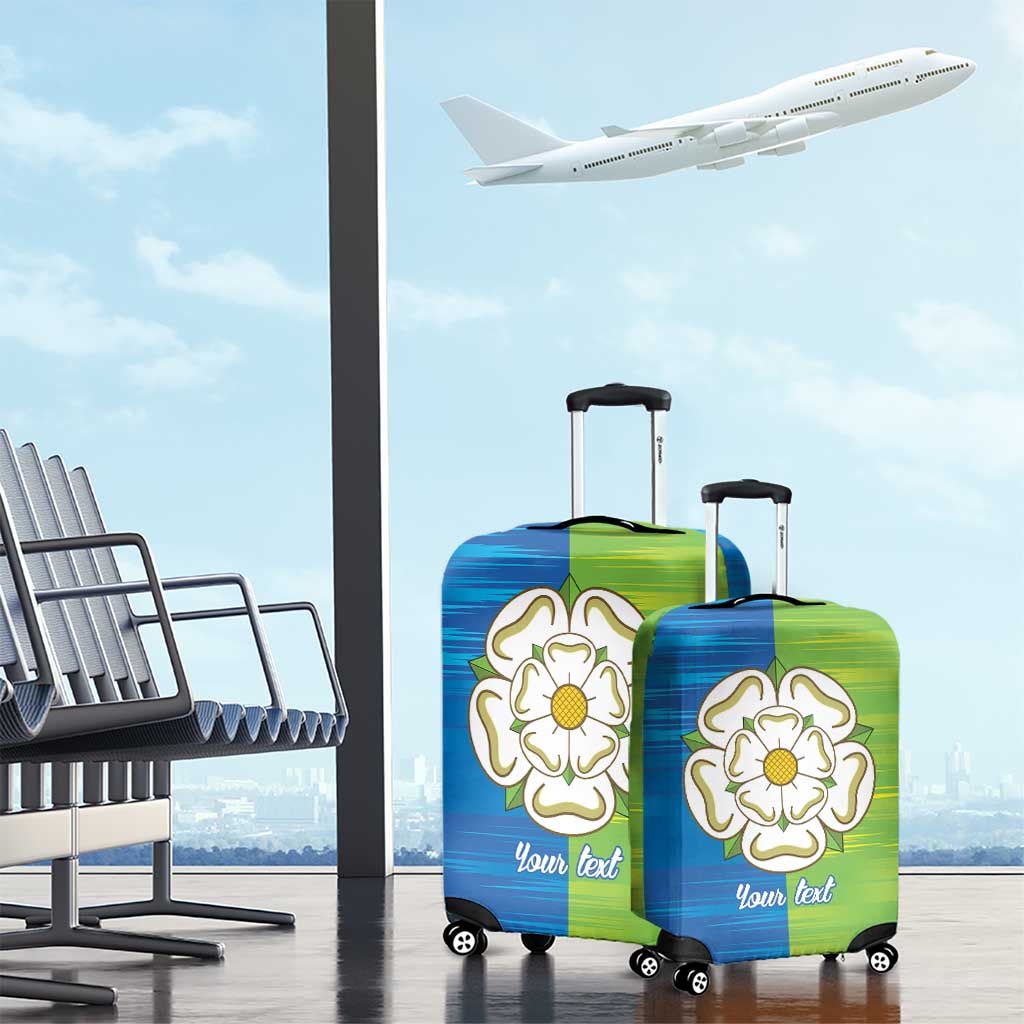 Yorkshire Heritage Personalized Luggage Cover East Yorkshire White Rose - Wonder Print Shop