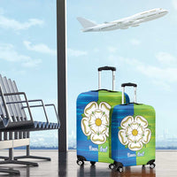 Yorkshire Heritage Personalized Luggage Cover East Yorkshire White Rose - Wonder Print Shop