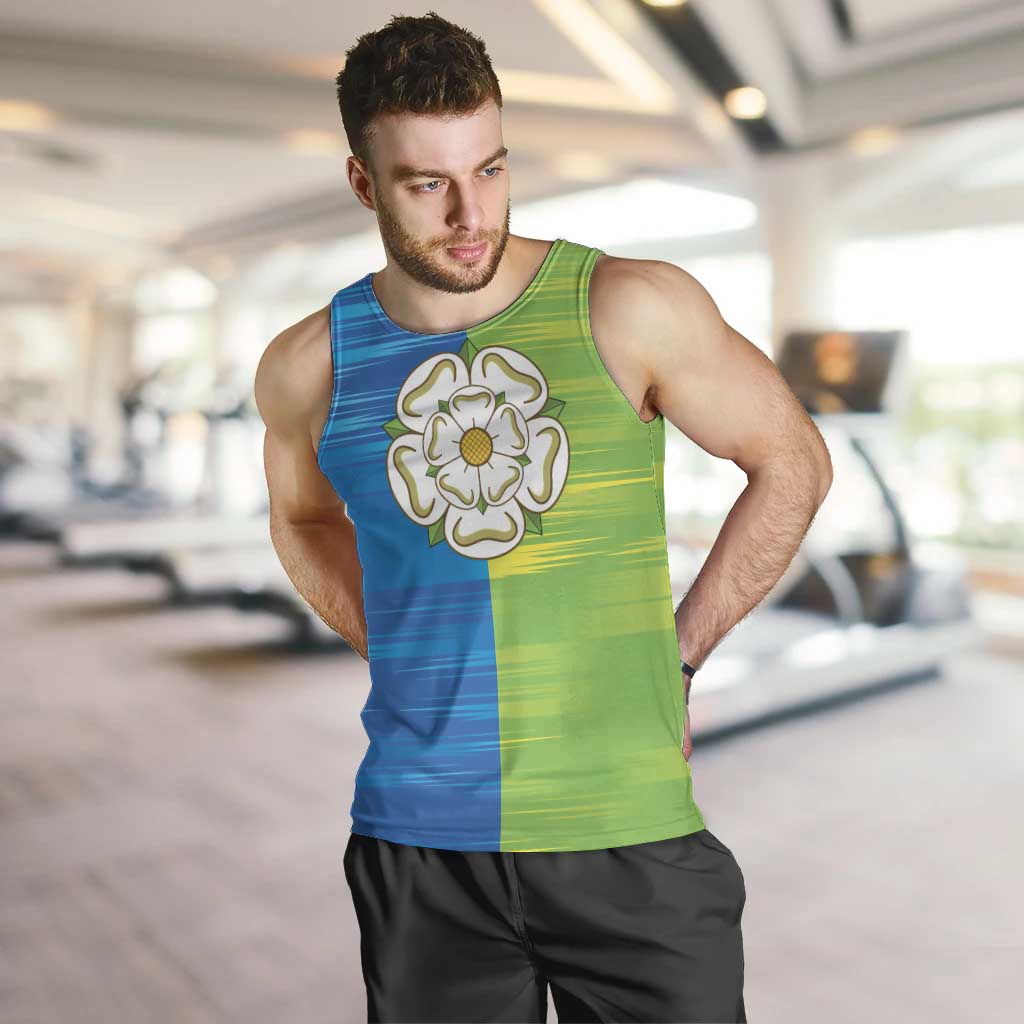 Yorkshire Heritage Personalized Men Tank Top East Yorkshire White Rose - Wonder Print Shop