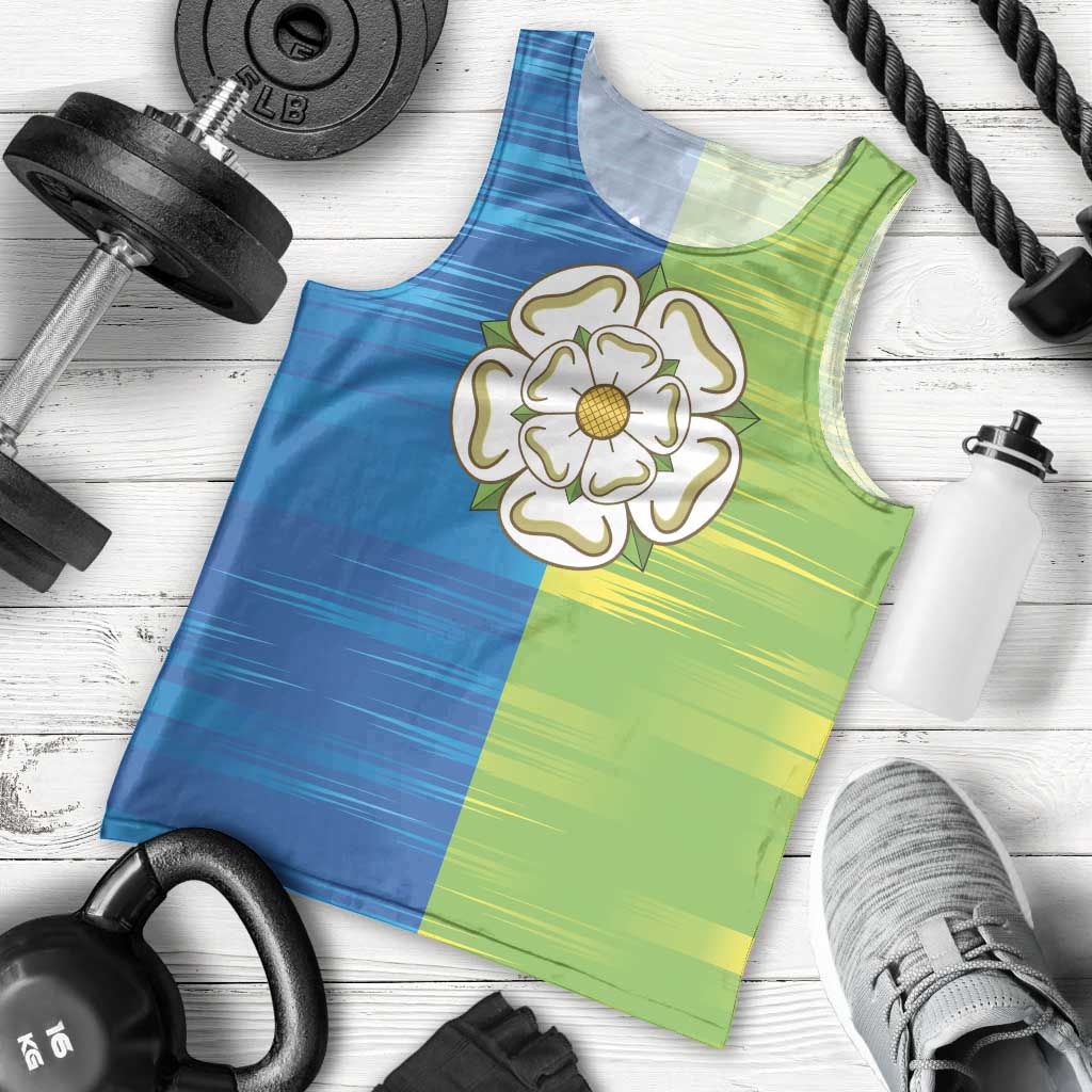 Yorkshire Heritage Personalized Men Tank Top East Yorkshire White Rose - Wonder Print Shop