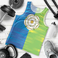 Yorkshire Heritage Personalized Men Tank Top East Yorkshire White Rose - Wonder Print Shop