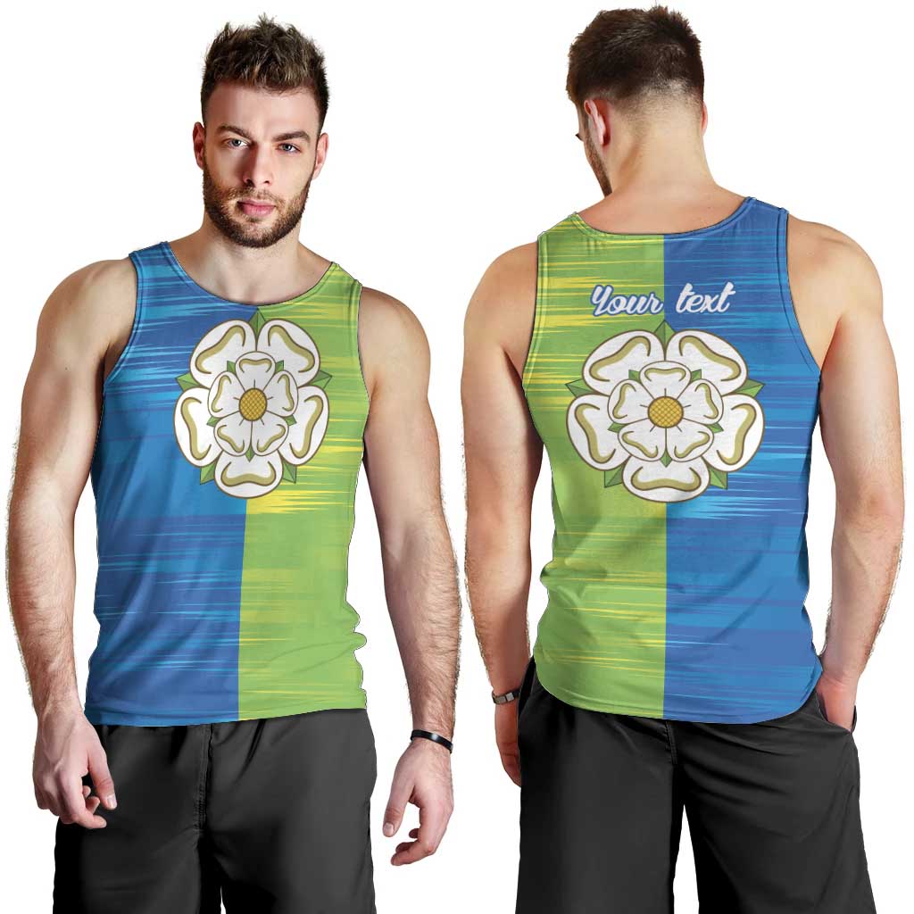 Yorkshire Heritage Personalized Men Tank Top East Yorkshire White Rose - Wonder Print Shop